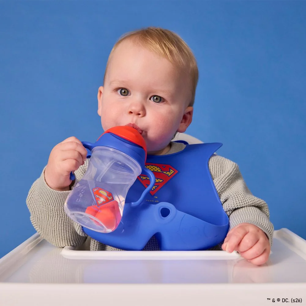 Hrnček so slamkou 240 ml Superman, od 6 mesiacov