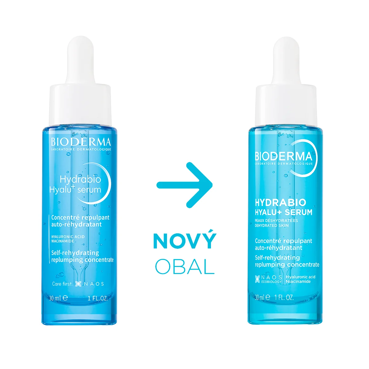 BIODERMA Hydrabio Hyalu+ 1×30 ml, vysoko koncentrované sérum na dehydratovanú pleť