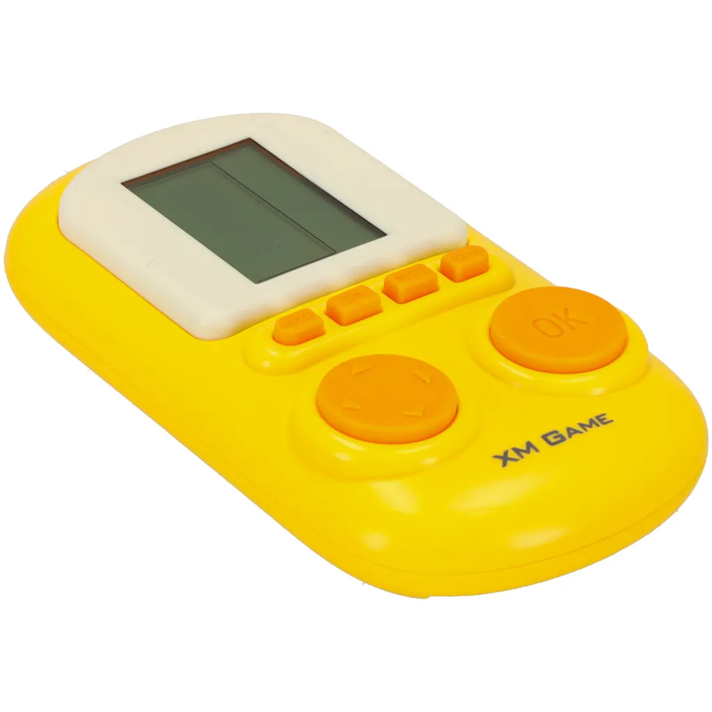 Retro vrecková herná konzola Tetris žltý, 1,5" displej 
