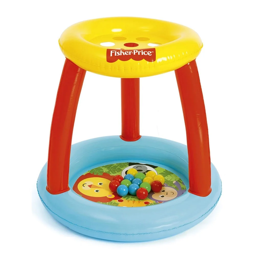 Detské nafukovacie hracie centrum s otvormi na lopty Fisher Price ,