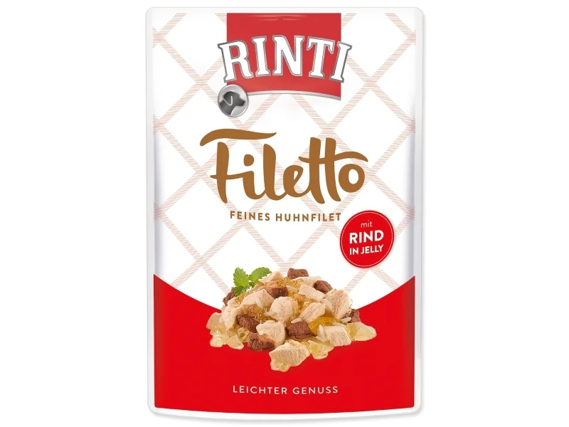 Rinti Filetto Kapsička Kura+Hovädzie v Želé 1×100 g, kapsička pre psy