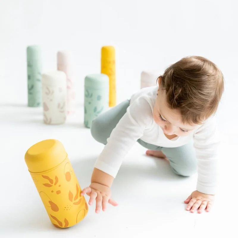 Saro Baby nerezová termoska na jedlo 500ml Mustard