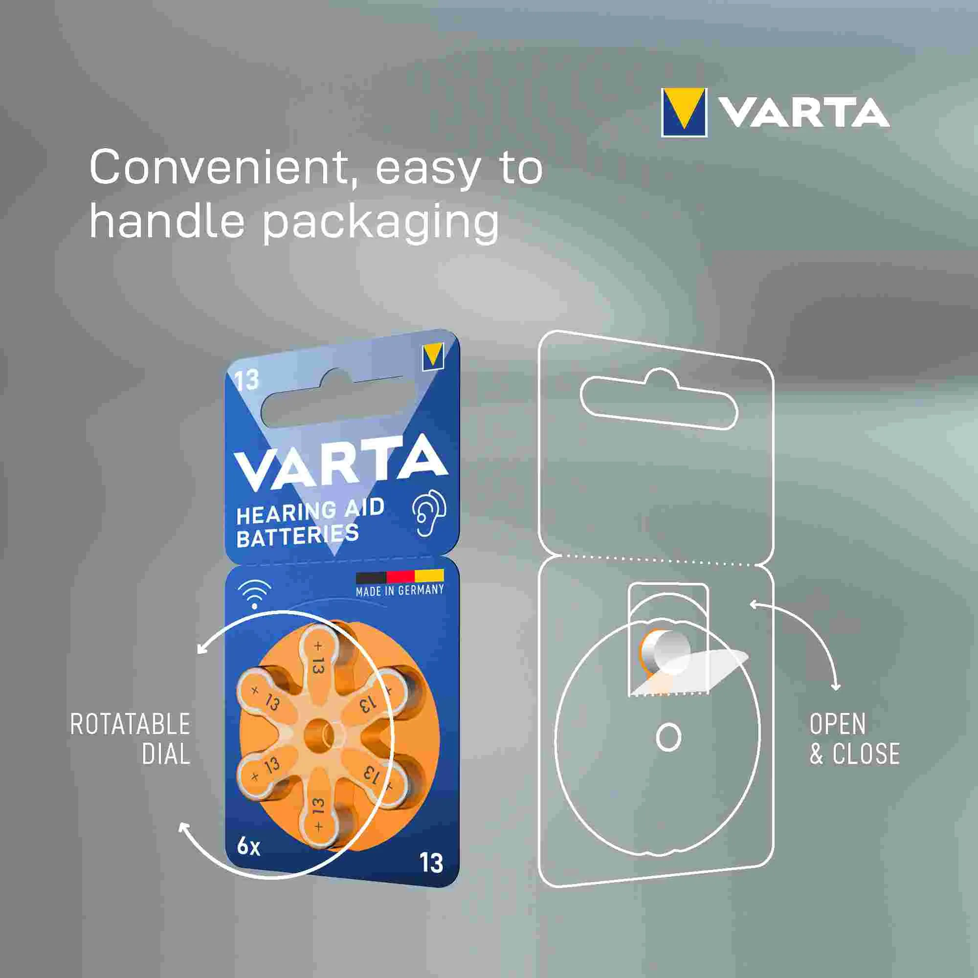 VARTA Hearing Aid Battery 13 BLI 6 1×6 ks, batérie do načúvacích prístrojov