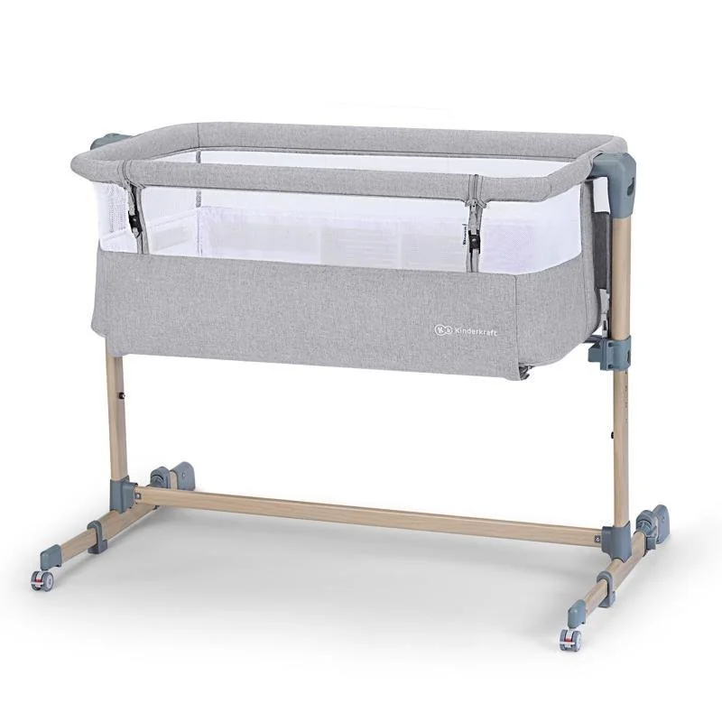 Postieľka detská polohovateľná Neste Air Grey Wood, Premium