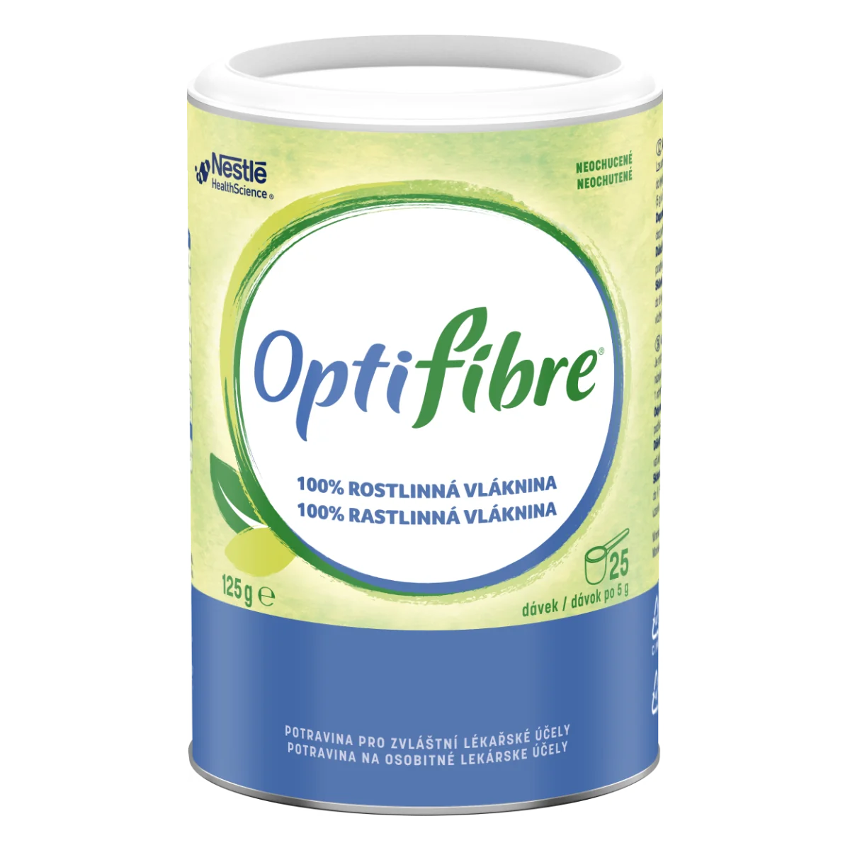 Optifibre 100% prírodná rozpustná vláknina PHGG 125g 1×125 g, vláknina v prášku