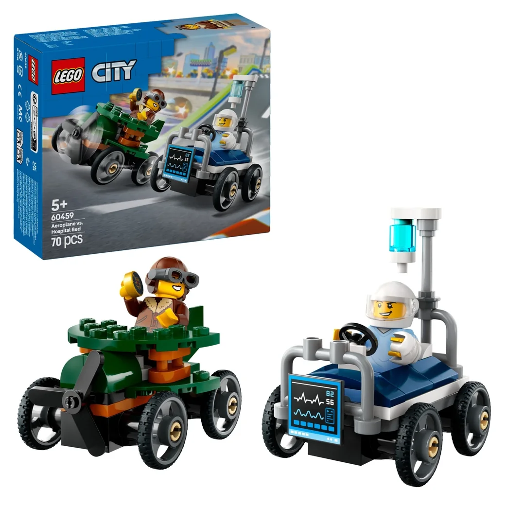 LEGO® City 60459 Pretekársky balíček: Lietadlo vs. nemocničné lôžko