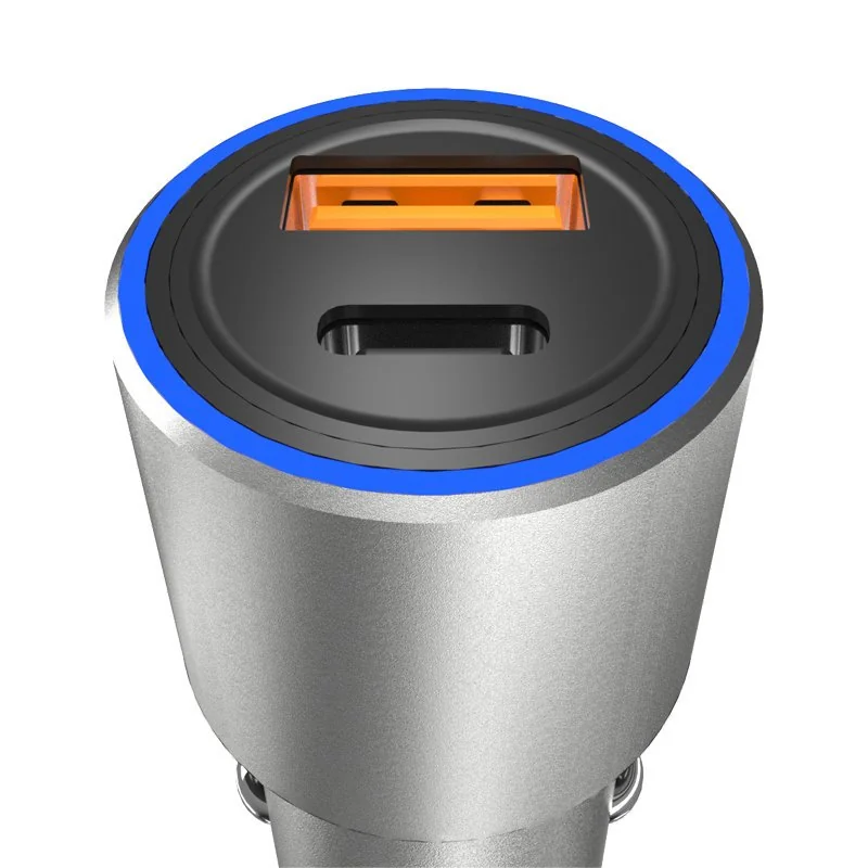 Dudao R4PQ autonabíjačka USB / USB-C QC, sivá