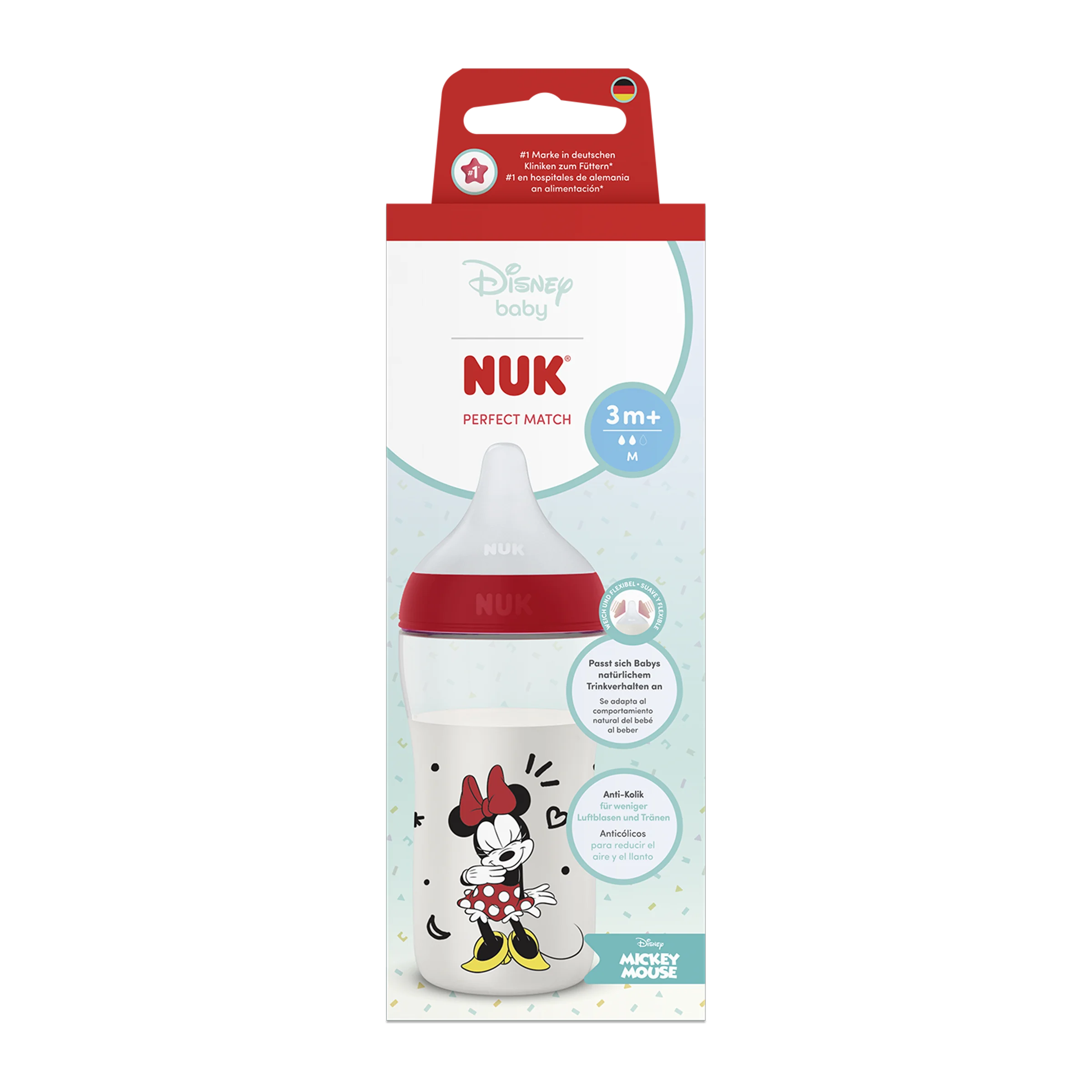 NUK flaša Perfect Match DISNEY Minnie RED 260 ml 1 ks