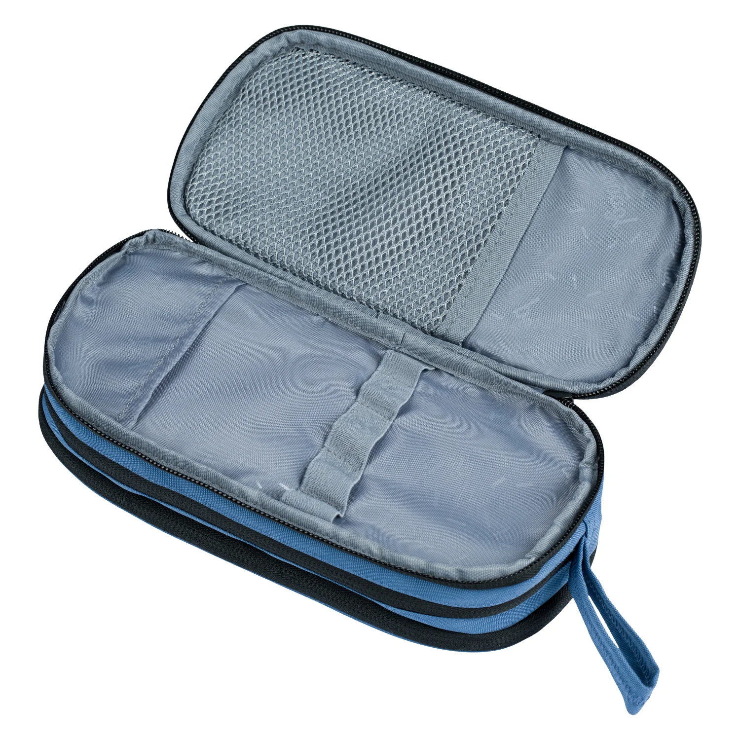 Baagl študentský peračník Ocean Blue, trojkomorový modrý, puzdro