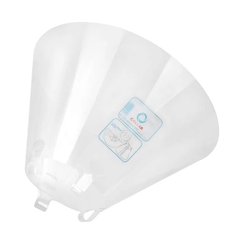 Pooperačný ochranný golier pre psa plastový Rozmery goliera: 47-57 cm, dĺžka goliera: 30 cm