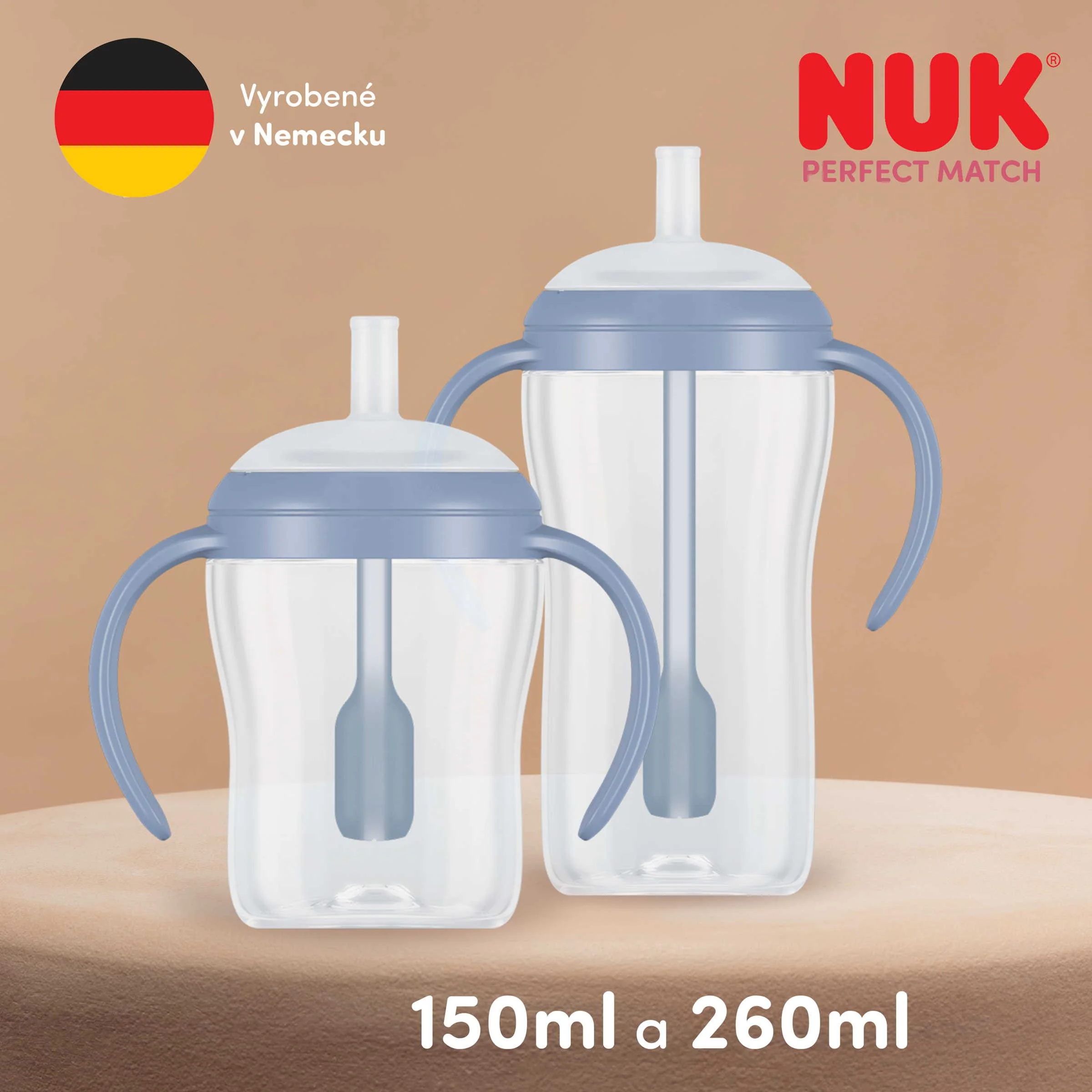 NUK flaša na uč. Perfect Match slamka PENGU 150 ml 1 ks