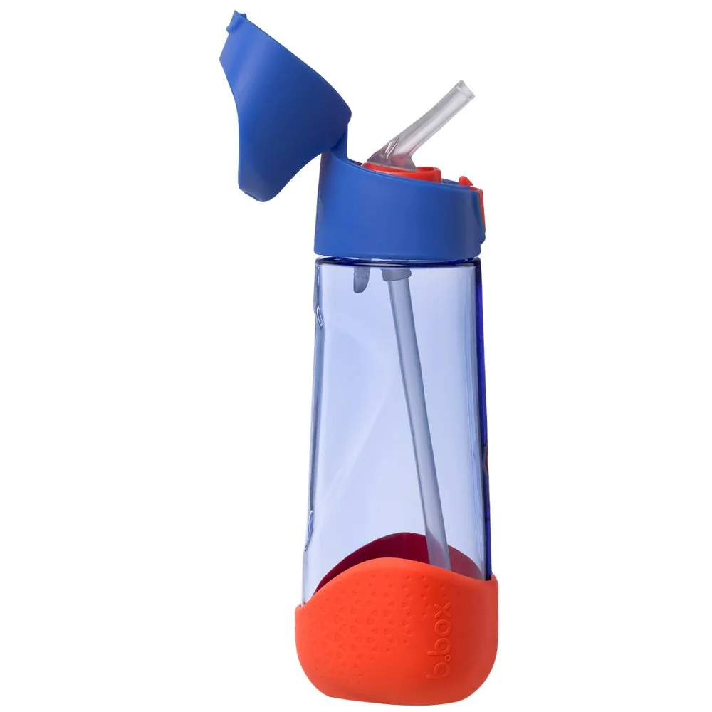 Fľaša na pitie so slamkou 600 ml Superman