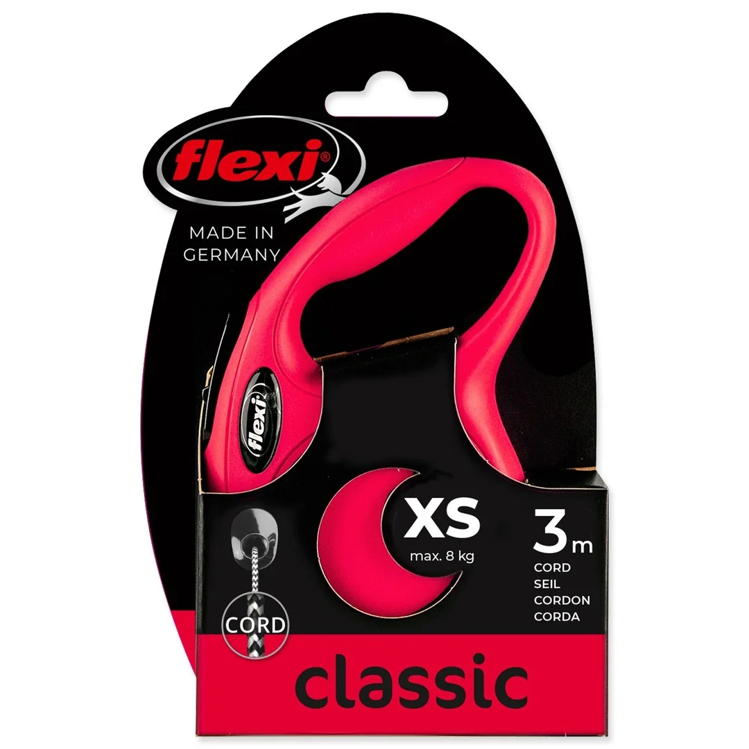 flexi New Classic lanko XS 3m do 8kg červené