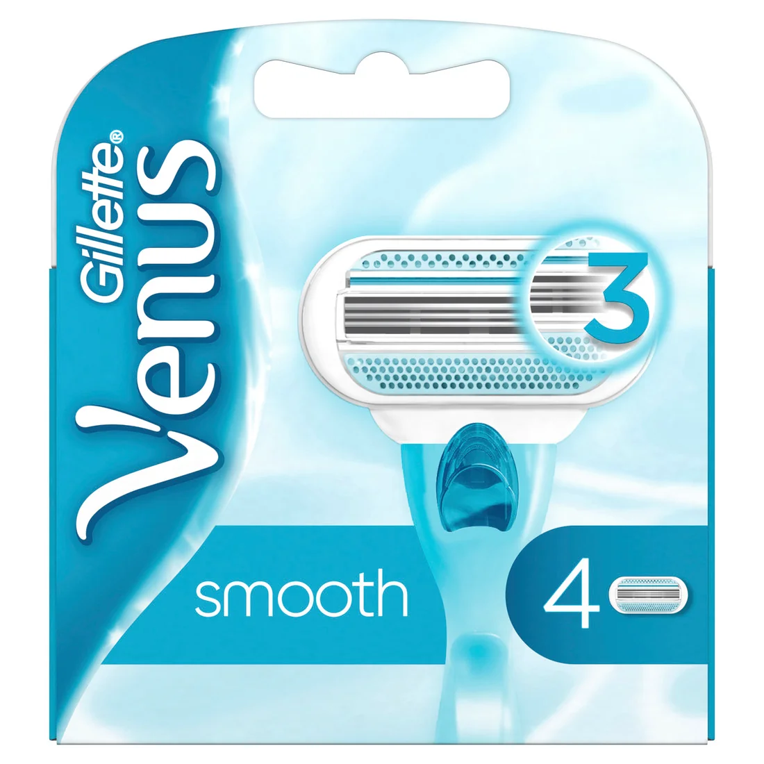 Gillette Venus Smooth náhradné holiace hlavice +4 náhradné holiace hlavice 1 set