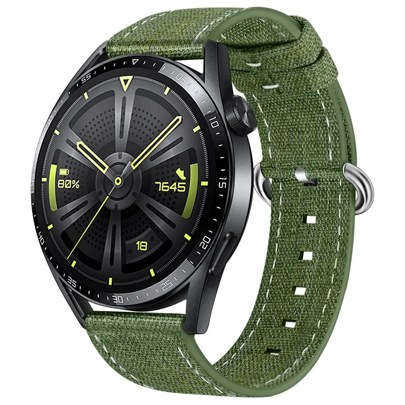 BStrap Denim remienok na Xiaomi Amazfit GTR Mini olive green