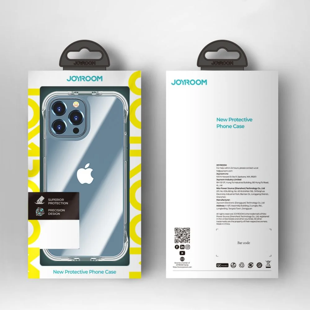 Joyroom Defender silikónový kryt na iPhone 13, priesvitný