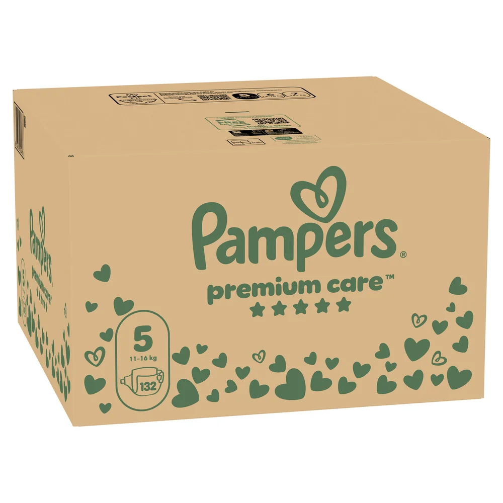 Pampers Premium Care detské plienky veľkosť 5, 11kg-16kg 132 ks