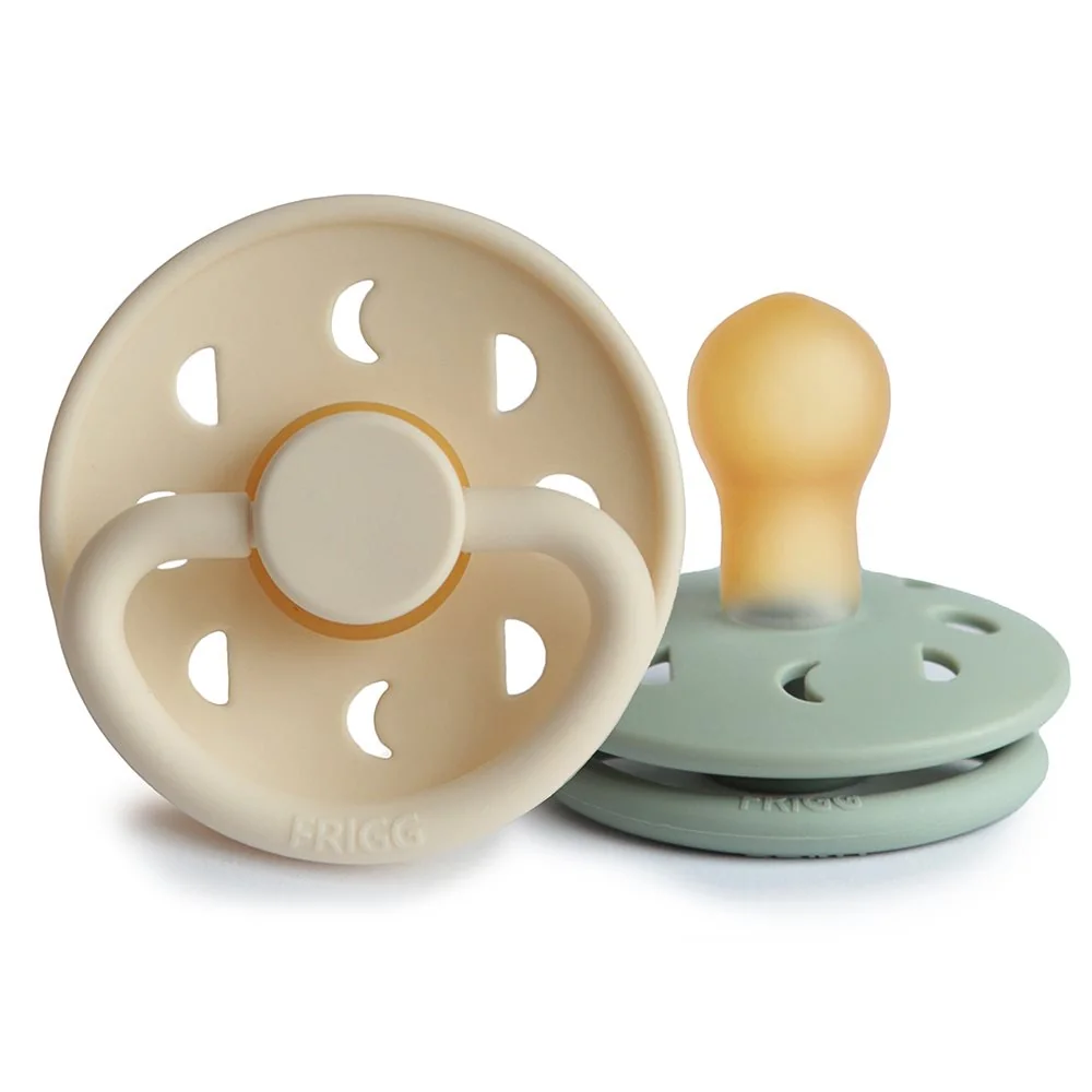 FRIGG MOON P. KAUCUK CUMLIK CREAM/SAGE 0-6M 2KS 1×1 ks, kaučukový cumlík