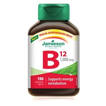 Jamieson Vitamín B12 1000mcg CHERRY 1×100 tbl, výživový doplnok