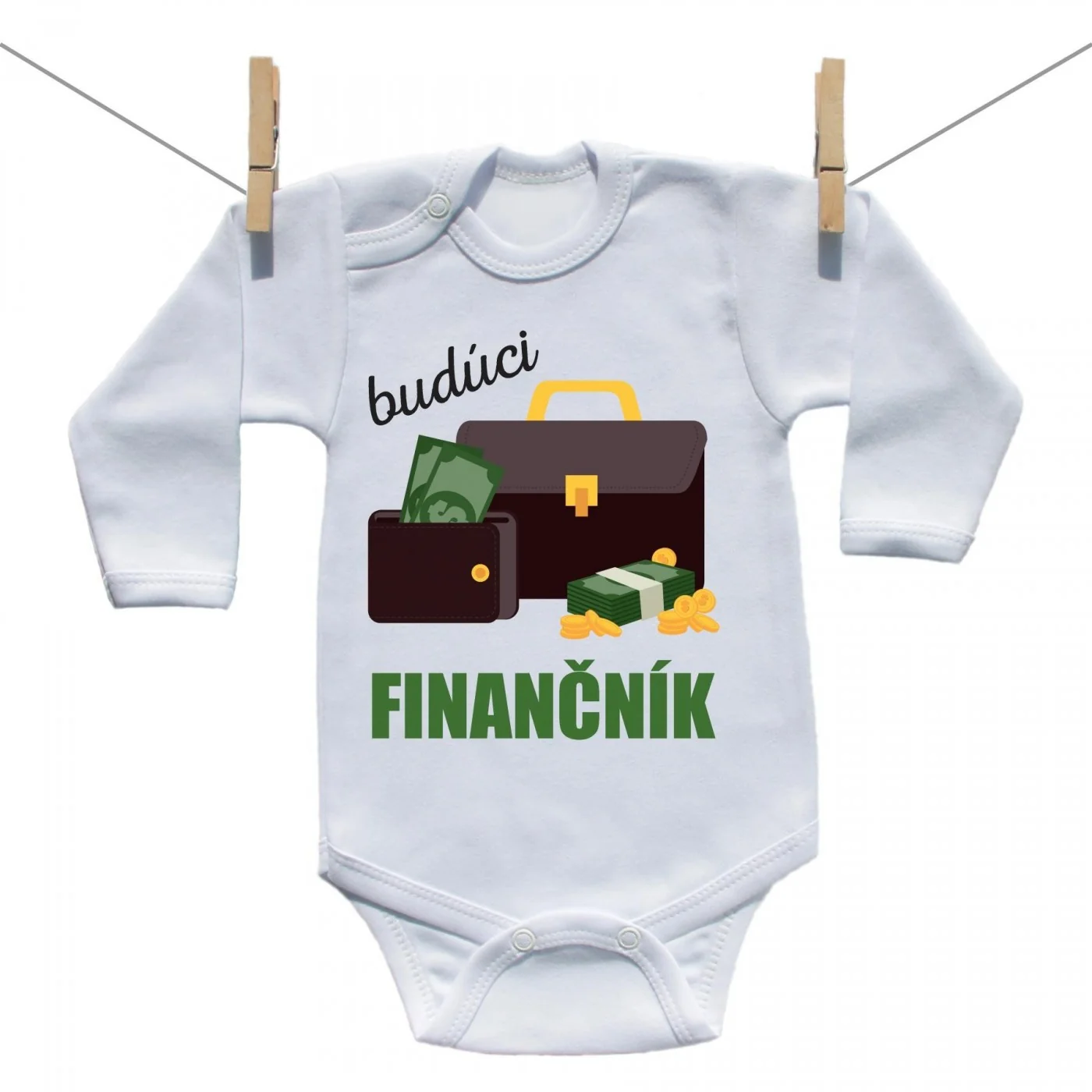 Boodyy Body s dlhým rukávom Budúci finančník Veľkosť: 74