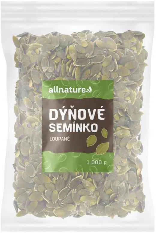 Allnature Tekvicové semienko lúpané 1×1000 g, lúpané tekvicové semiačka