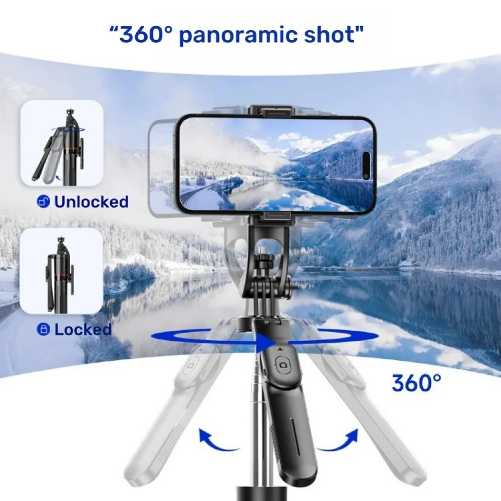 Selfie tyč - stabilný tripod s Bluetooth ovládaním 170 cm, Bluetooth V4.2