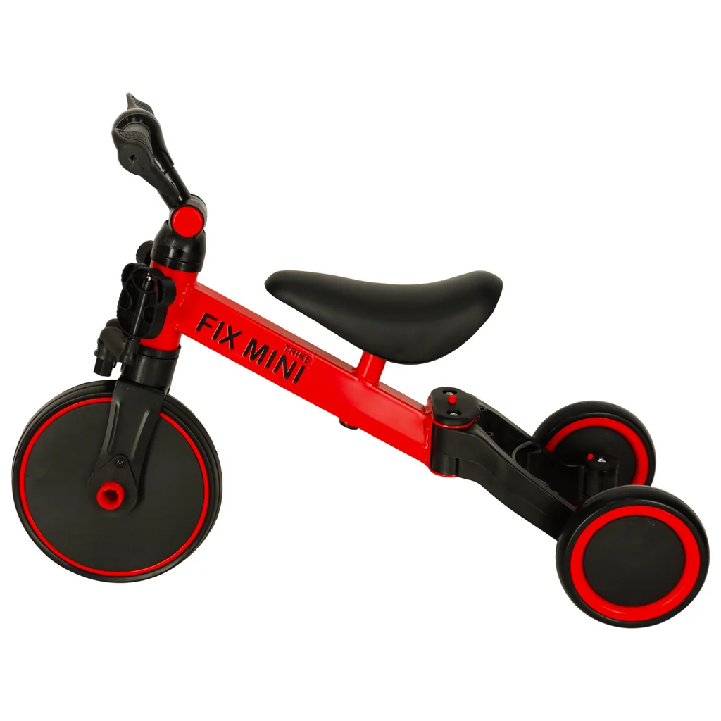 Detský bicykel 3v1 Trike Fix Mini s pedálmi – červená