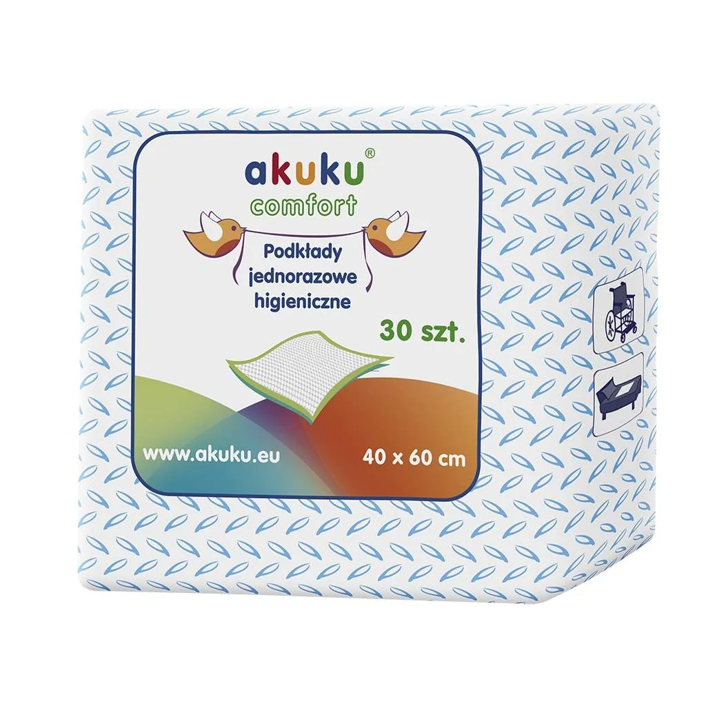Jednorazové hygienické podložky Akuku 40x60 - 30 ks , 20C37297