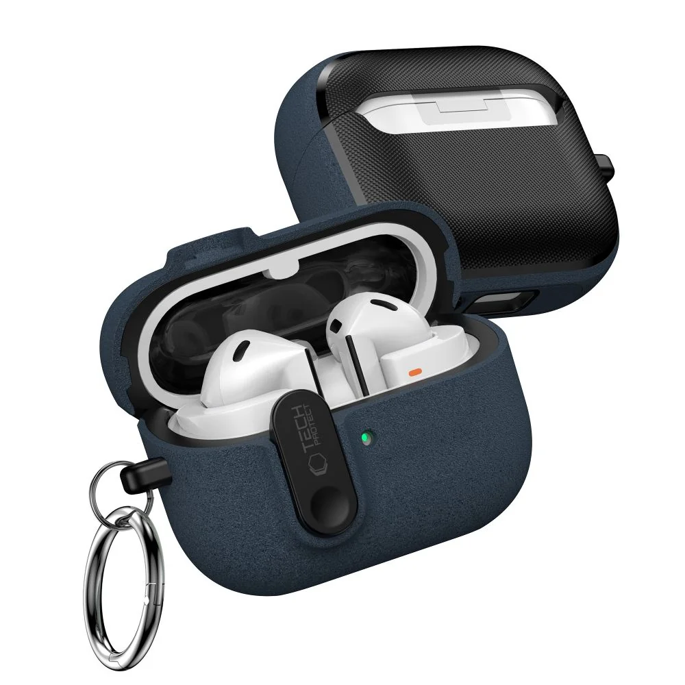 Tech-Protect Slim Hook puzdro na Samsung Galaxy Buds 3 / 3 FE / 3 Pro, modré modré