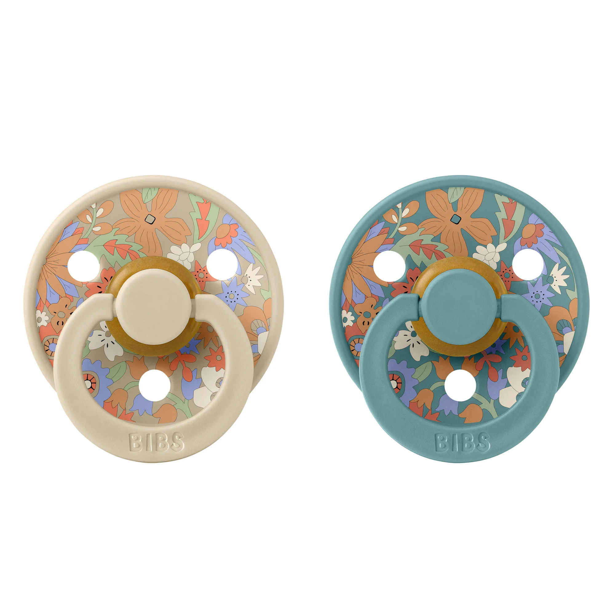 BIBS x LIBERTY Colour cumlíky z prírodného kaučuku 2ks veľkosť 2 - June Blossom Vanilla Hush Mix