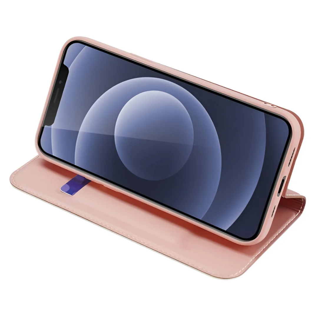 Dux Ducis Skin Pro knižkové puzdro na iPhone 13, ružové