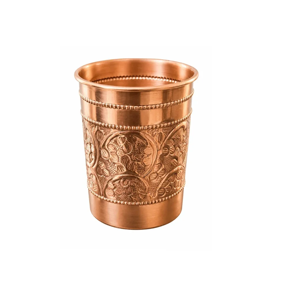 Pohár z čistej medi s reliéfnym vzorom – 300 ml / 125 g