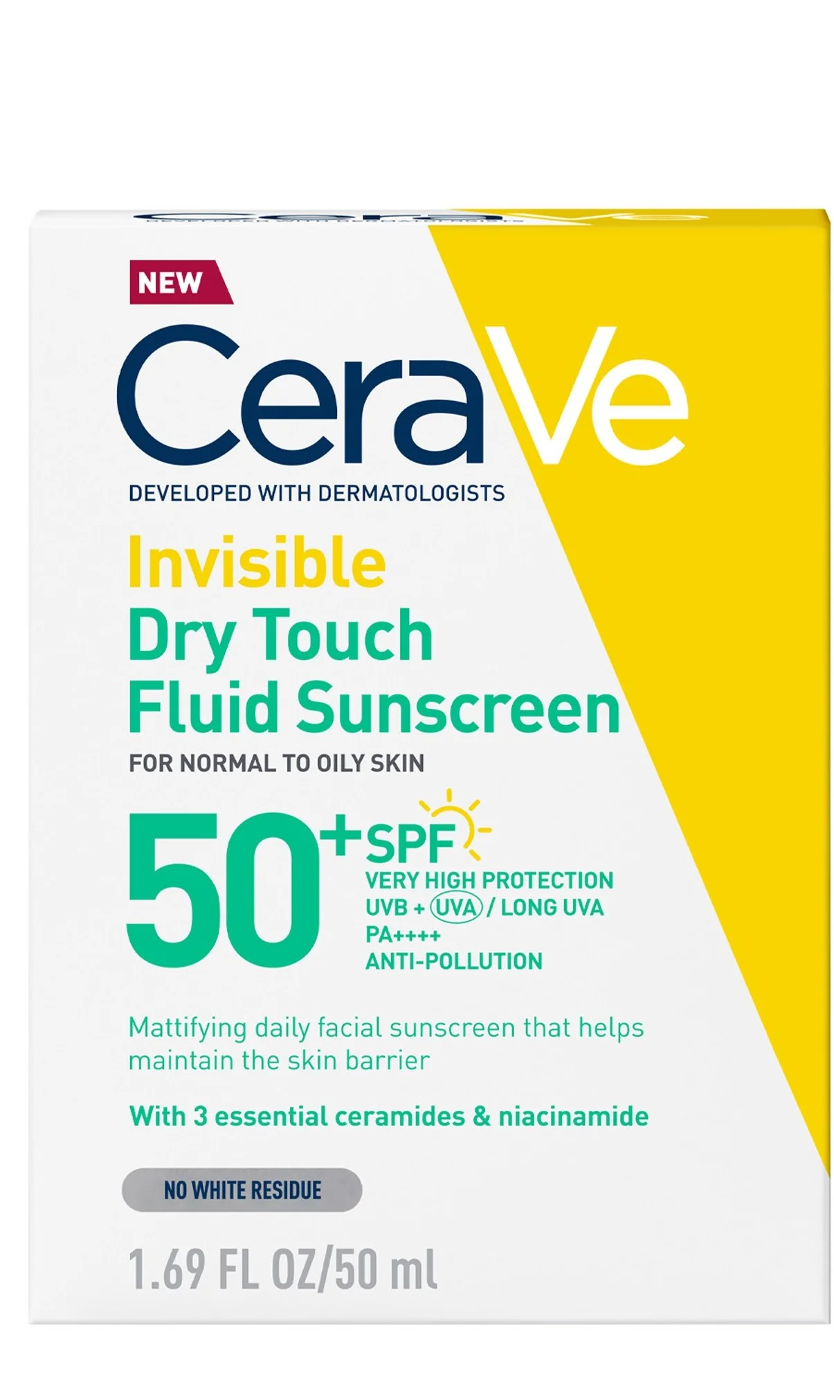 CERAVE Zmatňujúci opaľovací fluid SPF 50 50 ml