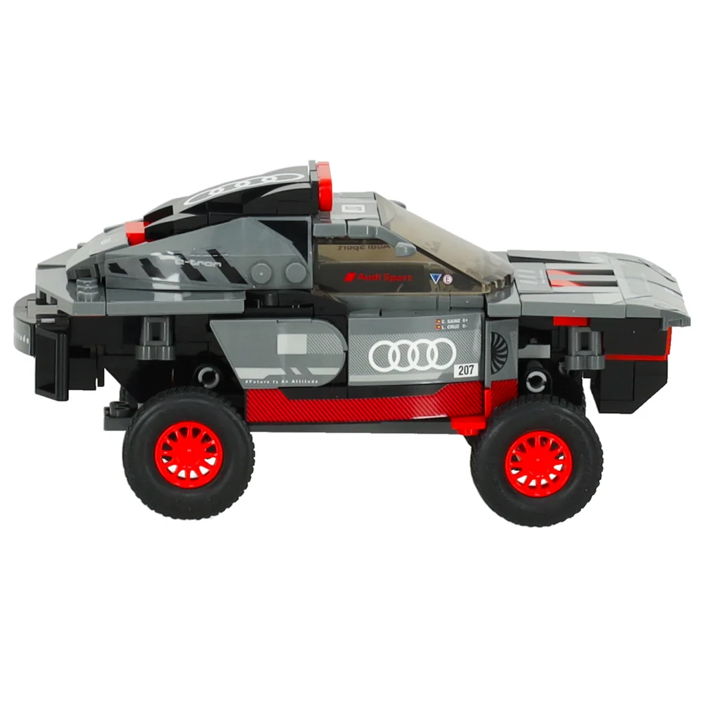 Stavebnica auta Audi RS Q e‑tron 1:30 – 376 dielikov, plastový mode 