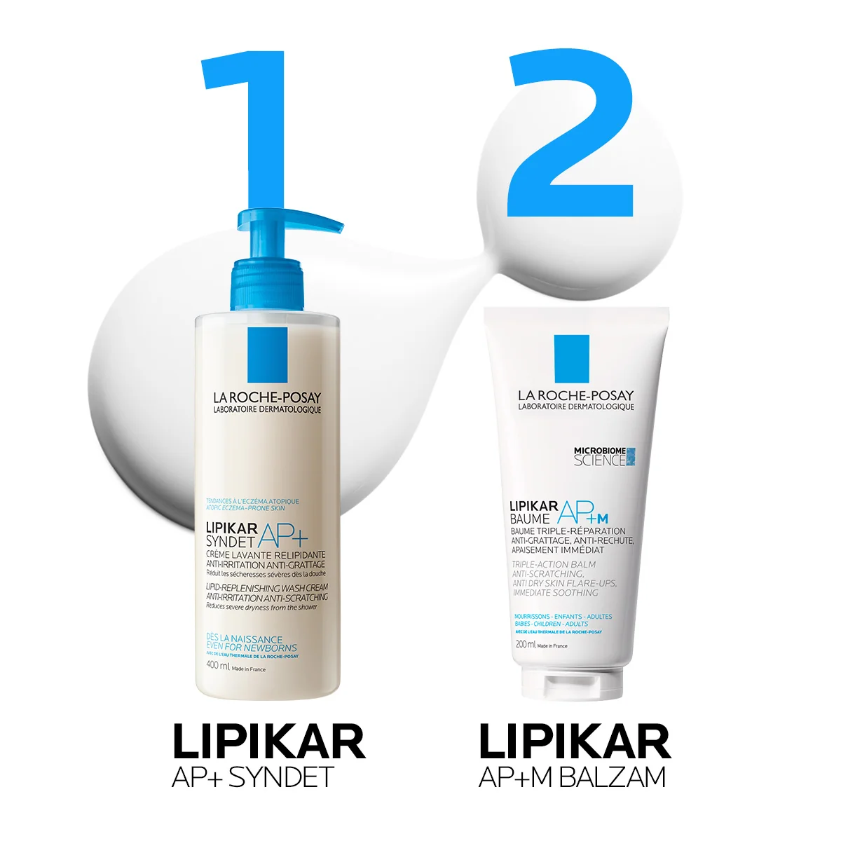 LA ROCHE-POSAY Lipikar Syndet AP+ Relipidačný gél proti podráždeniu a svrbeniu suchej pokožky 400 ml 1×400 ml, čistiaci gél