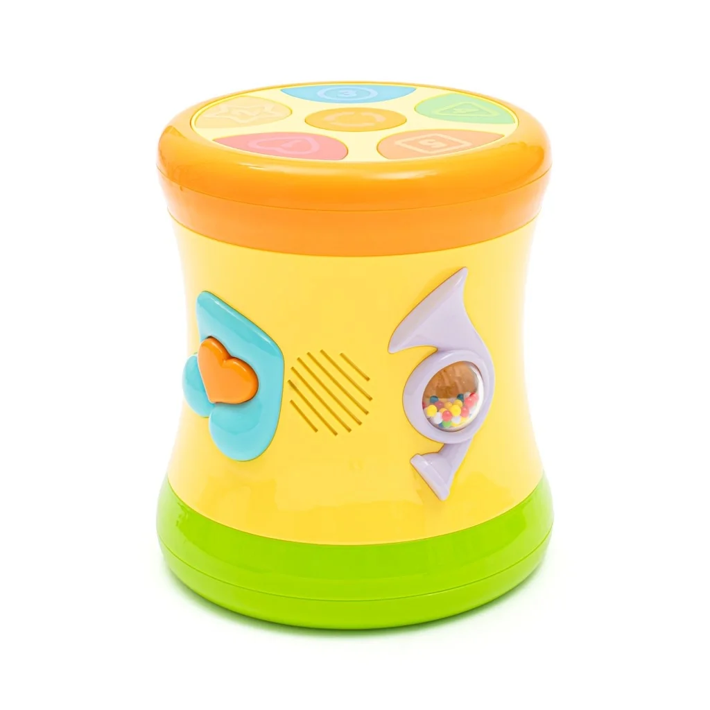 Obojstranný dynamický bubienok Baby Mix žltý , 20C53211