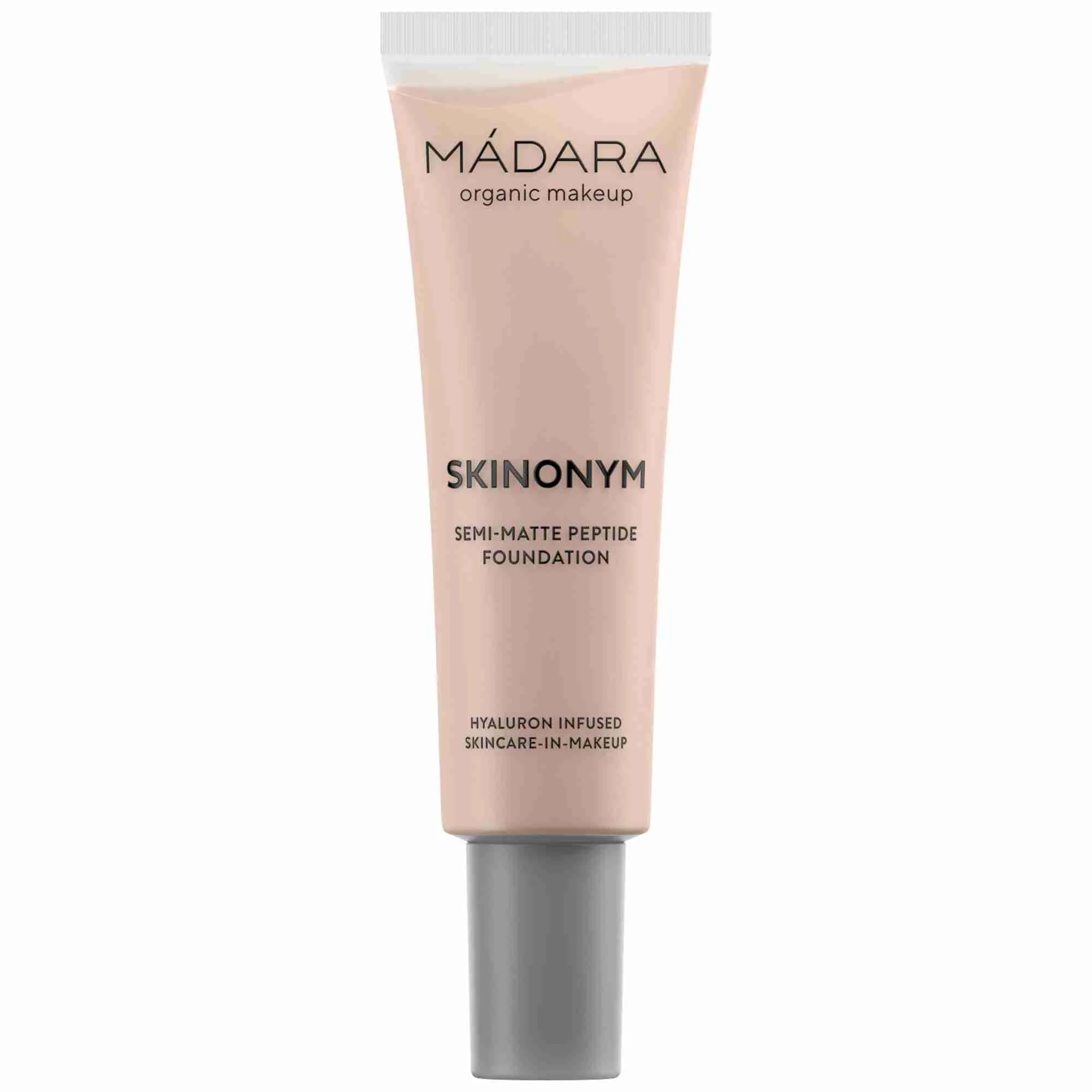 MÁDARA SKINONYM Polomatný Make-up s peptídmi Rose Ivory 1×30ml, Prírodný certifikovaný make-up
