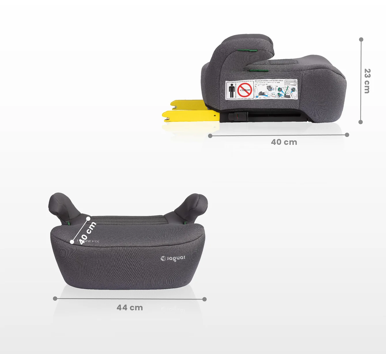Autosedačka, podsedák s isofixom JAGUAR I-size, zelená (125-150)