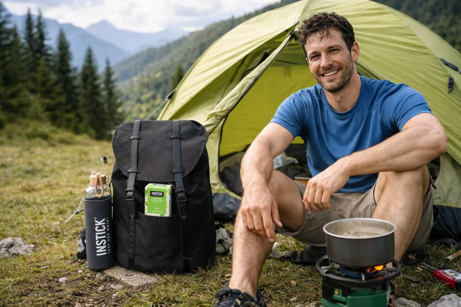 HydroFit krabičková hydratácia na Turistiku a do prírody veľkosť M bez cukru 96 stickov na prípravu 48-72 lit nápoja bez cukru s vitamínmi a elektrolitmi