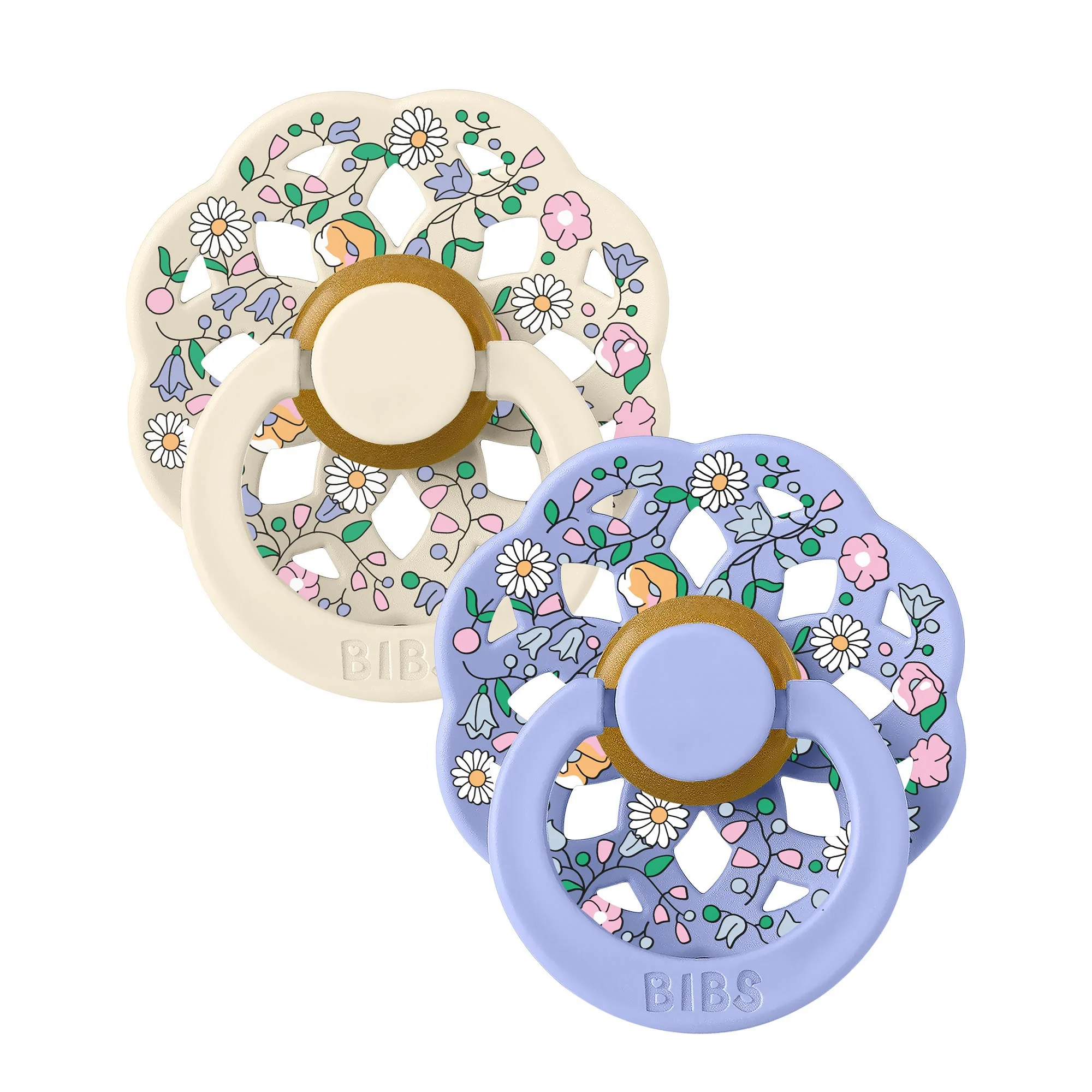 BIBS x Liberty Boheme cumlíky z prírodného kaučuku 2ks - veľkosť 2 Chloe Meadow Ivory Mix