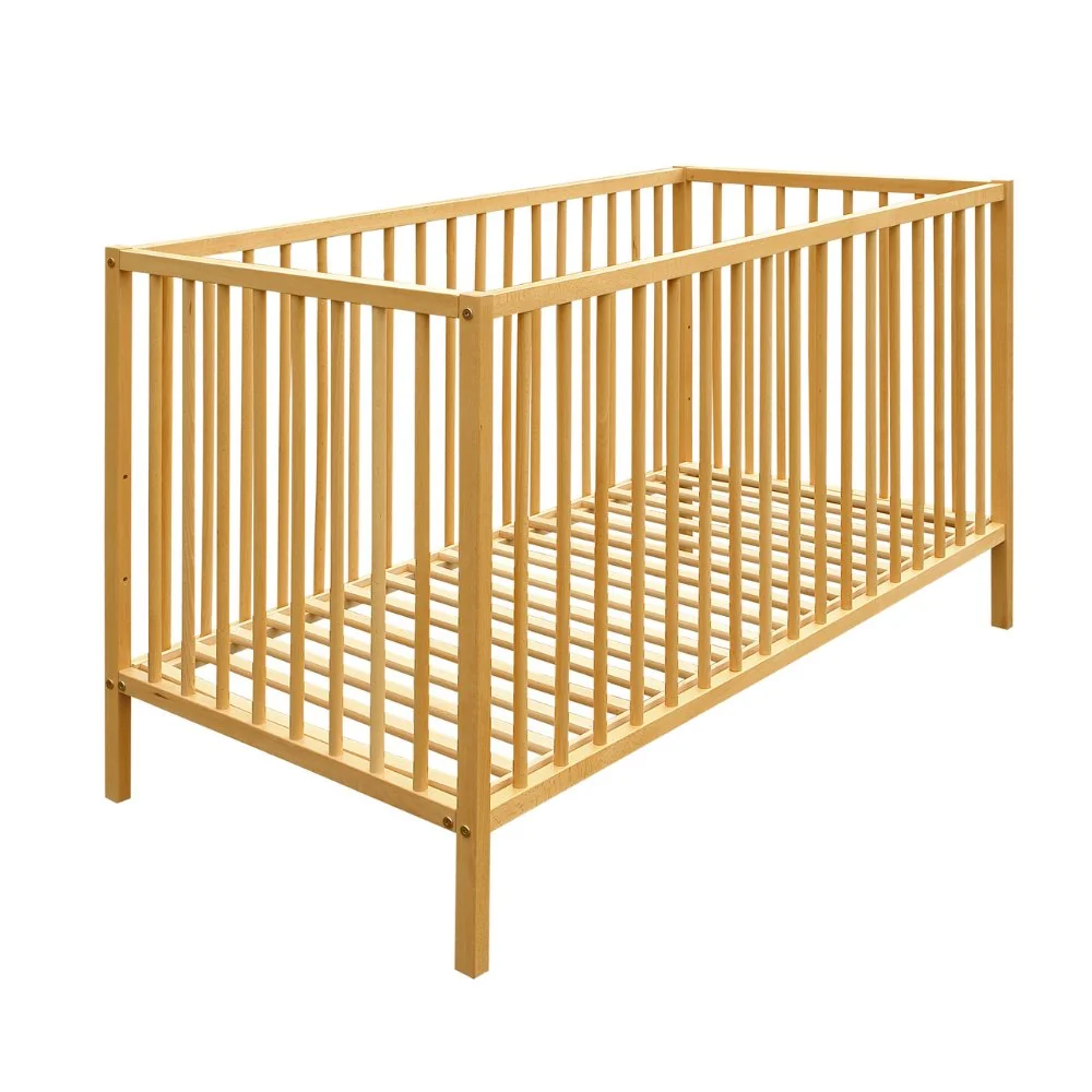 Postieľka drevená Nela Beech Wood 120x60 cm