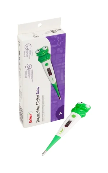 Dr. Max ThermoMax Digital Baby 1×1 ks, digitálny teplomer s ohybnou špičkou, žaba