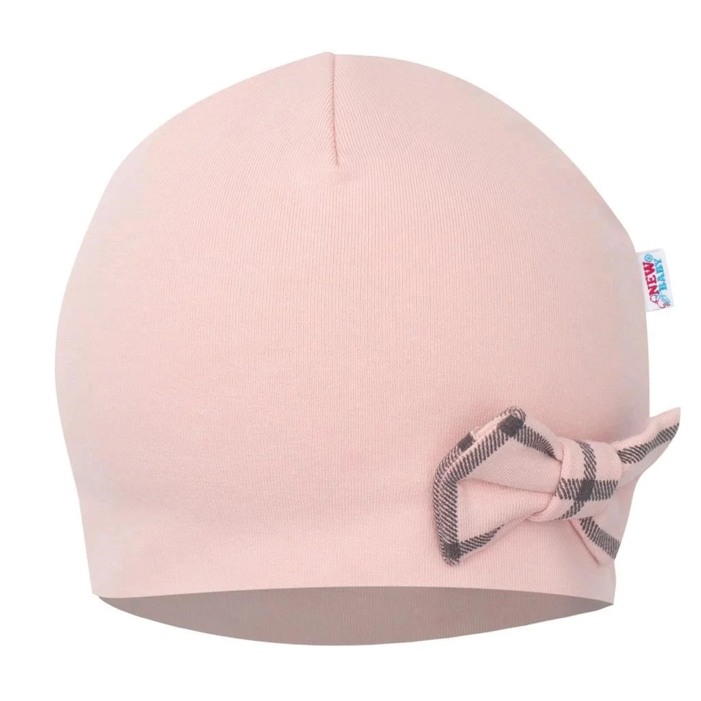 Dojčenská čiapočka s šatkou na krk  Missy ružová, vel. 86 (12-18m)