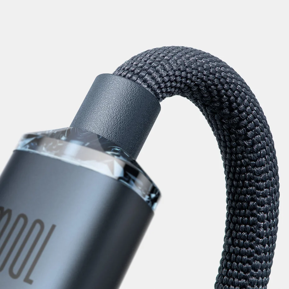 Baseus Crystal Shine kábel USB-C / USB-C 5A 100W 2m, čierny 2m - Čierna
