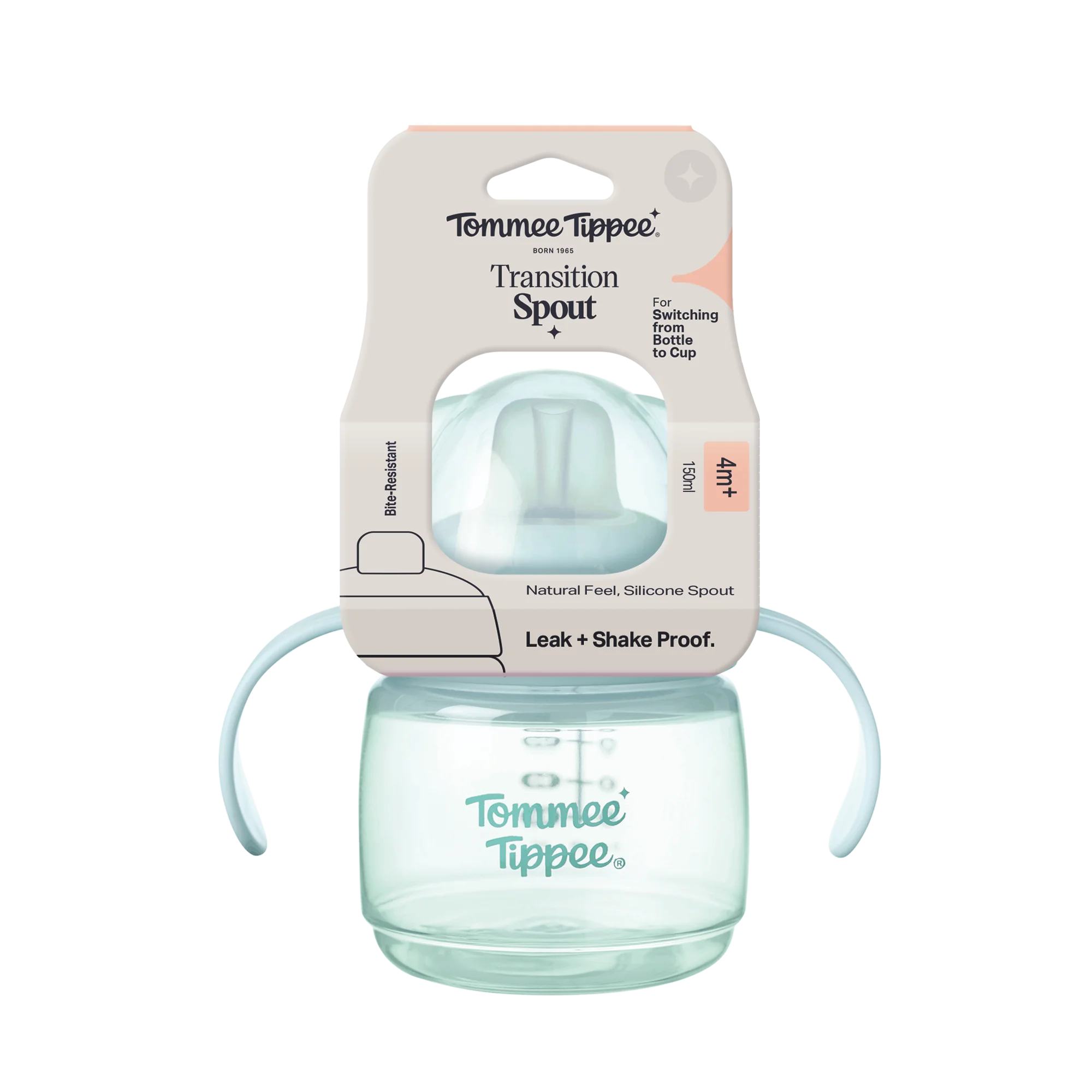 Tommee Tippee Transition netečúci hrnček 150 ml 4m+ modrý 1 ks