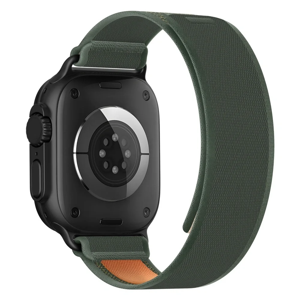 Tech-Protect Nylon Elite remienok na Apple Watch 44/45/46/49mm, green / orange / orange