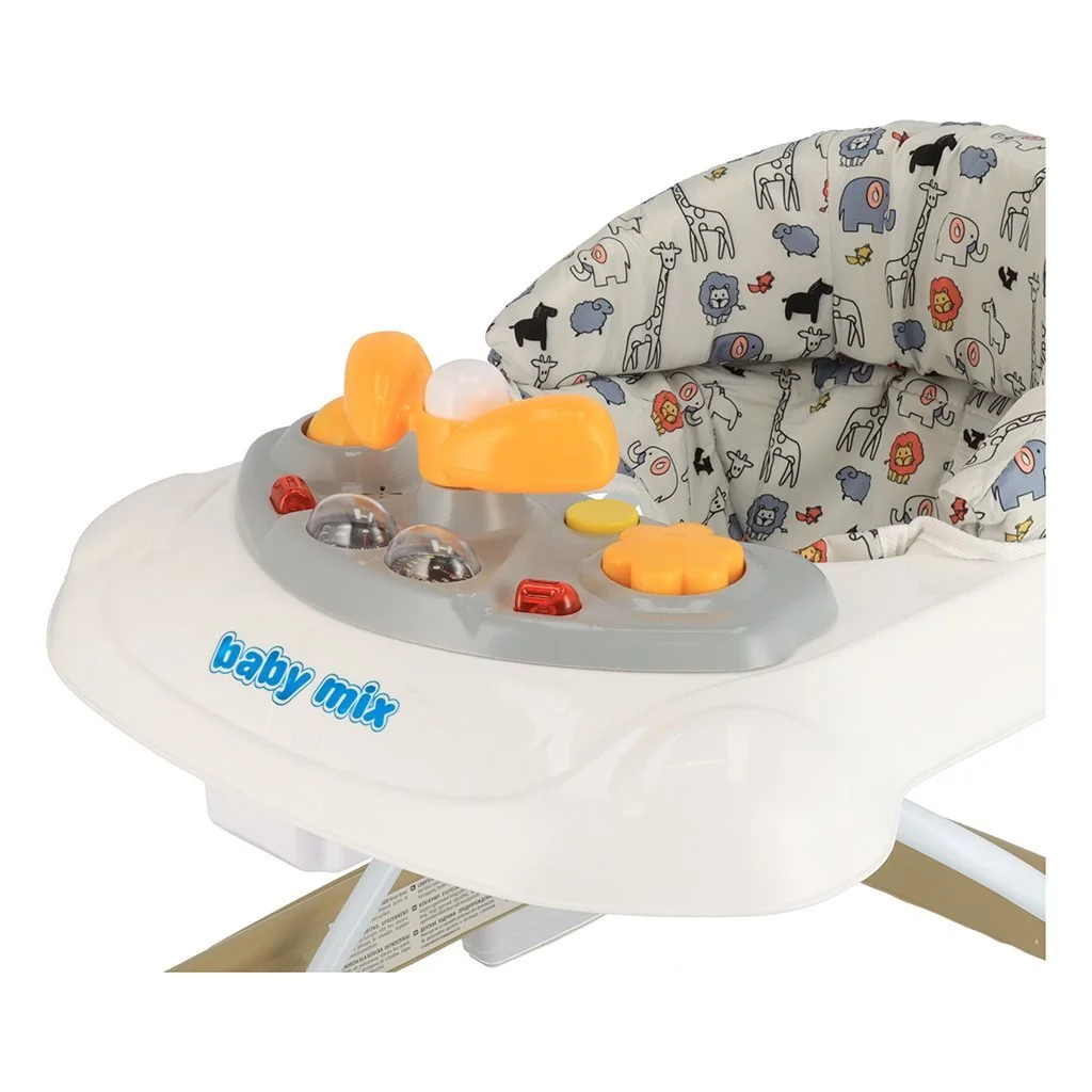 Detské chodítko Baby Mix s volantom a silikónovými kolieskami