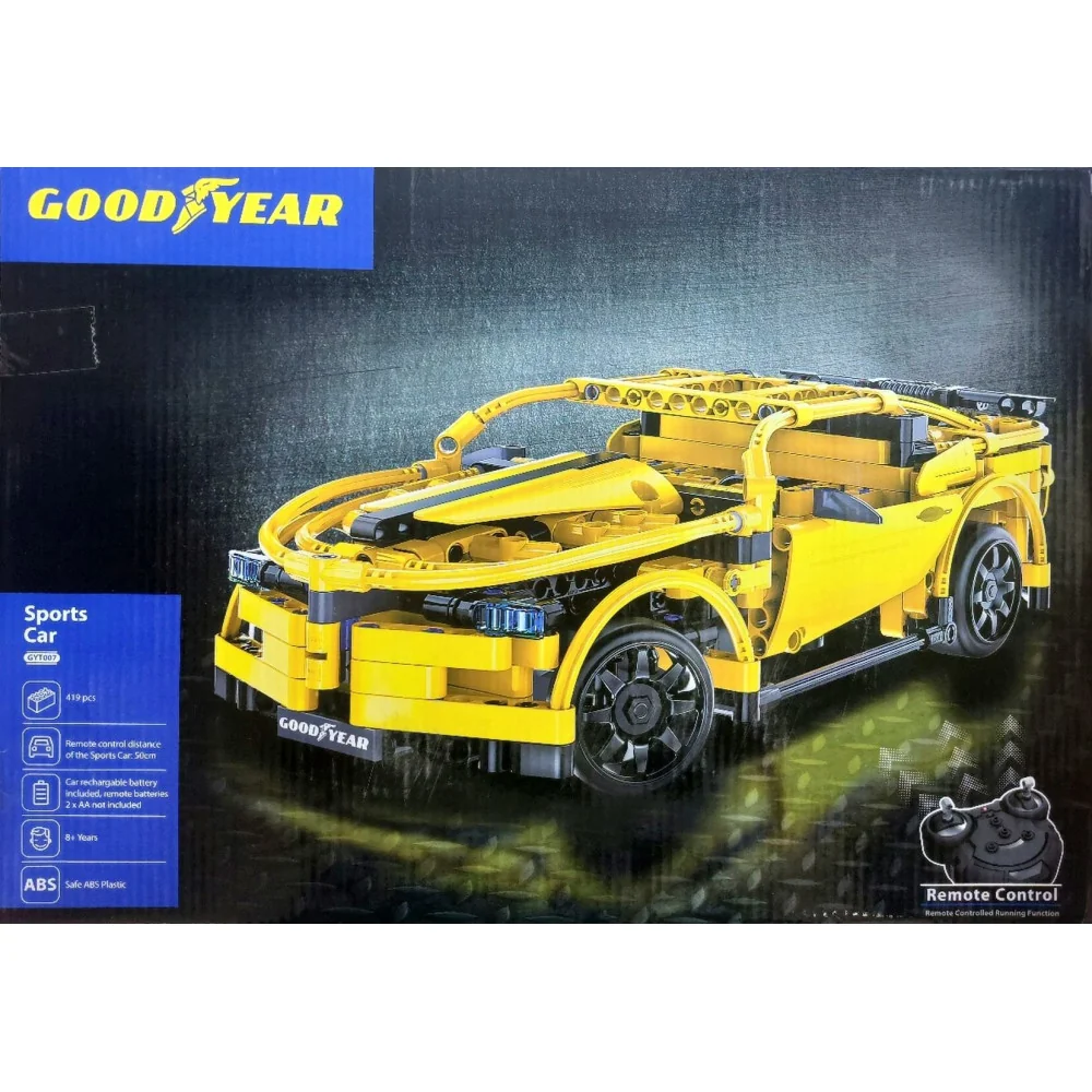Goodyear špotové auto na diaľkové ovládanie Official Sport Car GYT007 stavebnica 419 dielikov-Goodyear