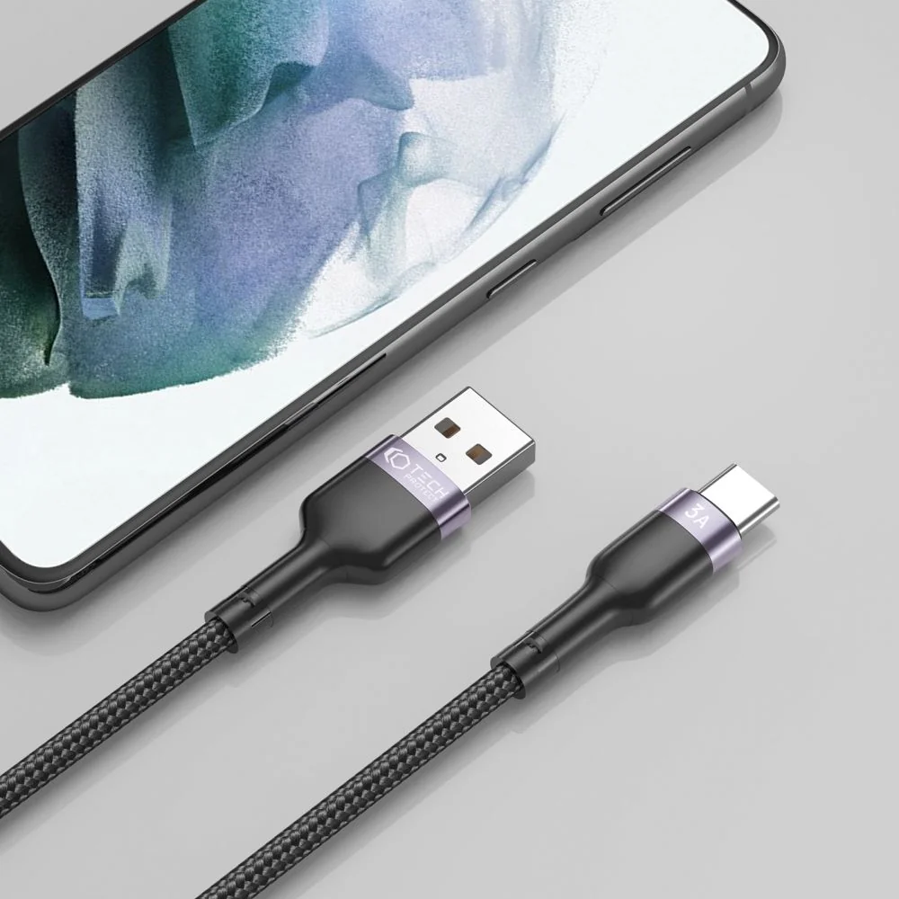 Tech-Protect Ultraboost kábel USB / USB-C 3A 1m, čierny 