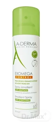 A-DERMA EXOMEGA CONTROL SPRAY EMOLLIENT 1×200 ml, na svrbenie pokožky so sklonom k atopií